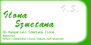 ilona szmetana business card
